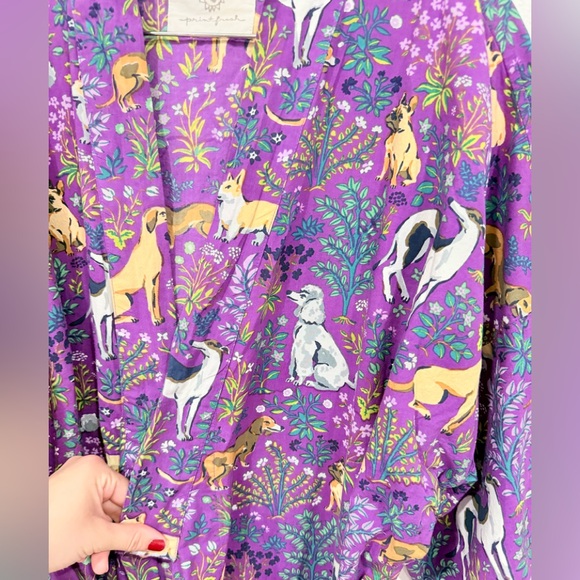Print Fresh Must Love Dogs Purple Robe Women’s Size Large/X-Large - Picture 2 of 4